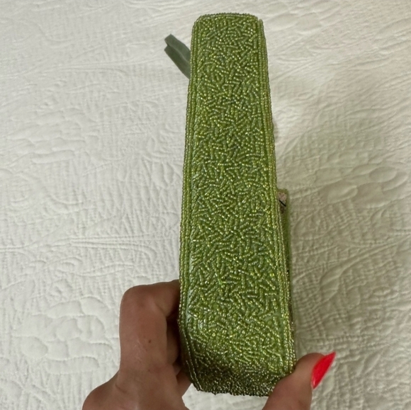 Vintage Barse Green Beaded Women's Purse - Picture 5 of 6
